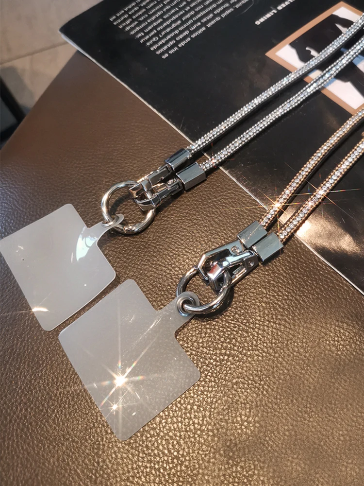 New Rhinestone Crossbody Mobile Phone Lanyard Neck Strap Anti-Lost Chain Rope With Universal Clip Cell Phone Case Trend Pendant