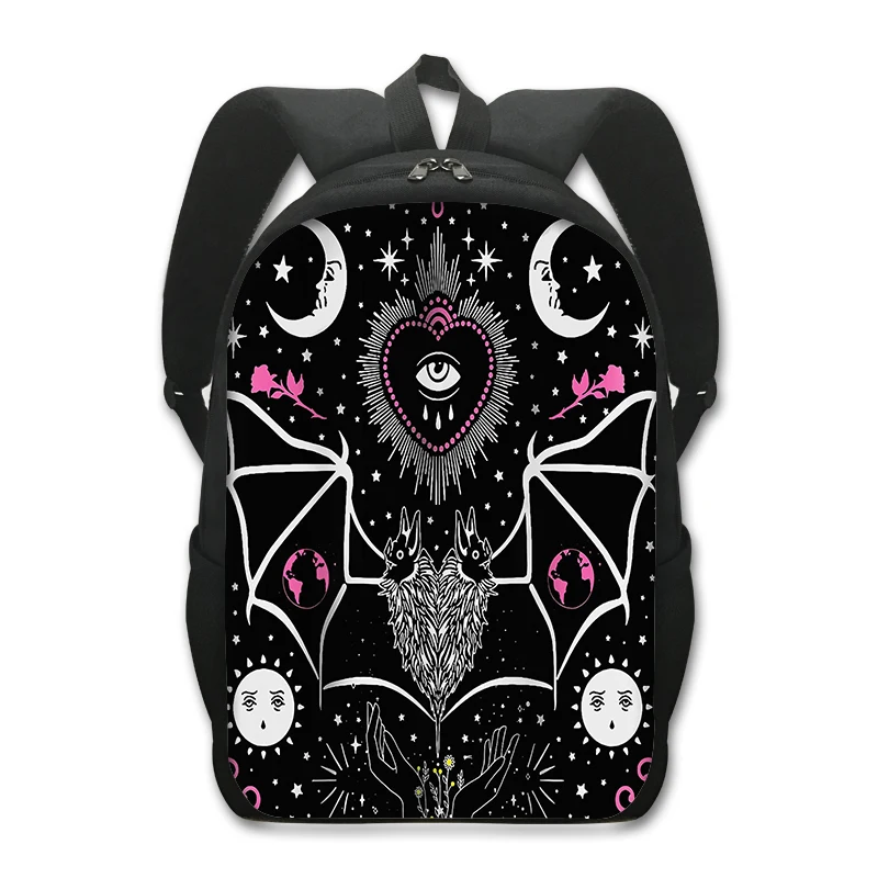 Gothic Bat Ghost Vampire Backpack for Teenager Boys Girls Children School Bags Student Laptop Bags Hip Hop Backpacks Book Bags