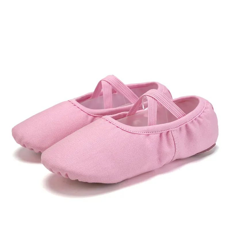 SWDZM Girls Ballet Shoes Kids Dance Slippers Women's Gym Yoga Dance Shoes Ladies Classic Pink Brown Gymnastics Training Shoes