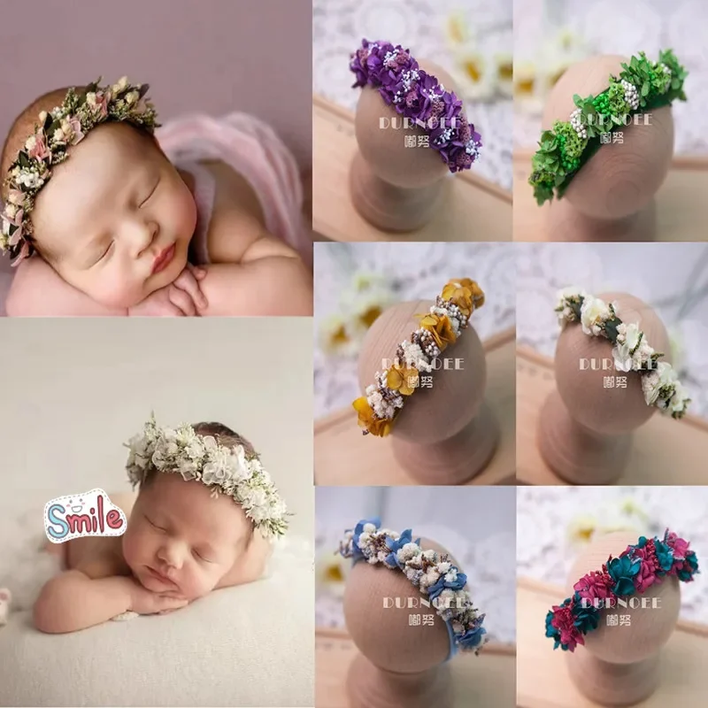 Baby Girl Headband Newborn Photography Props Flower Headbands Hair Accessories Studio Baby Photo Infant Headwear Headress
