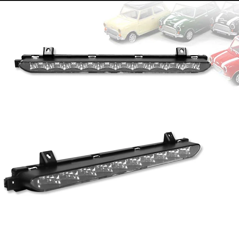 iJDM Black Chrome Lens Red LED 3rd Brake Lamp For 2007-2014 MINI Cooper R56 R57 R58 R60, OEM Fit High Mount Brake Light 12V