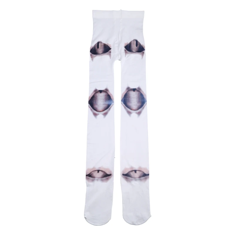 Women Harajuku Novelty Pantyhose Japanese Gothic Style Anime Jointed for Doll Tattoo 3D Print Tights Cosplay Stockings