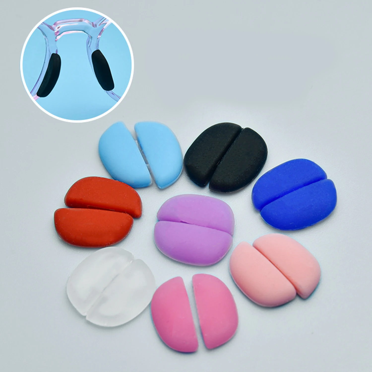 1 pair Anti-slip Silicone Nose Pads For Glasses Push On Nose Pads Repair Tool For Eyeglass Sunglasses Eyewear Accessories New