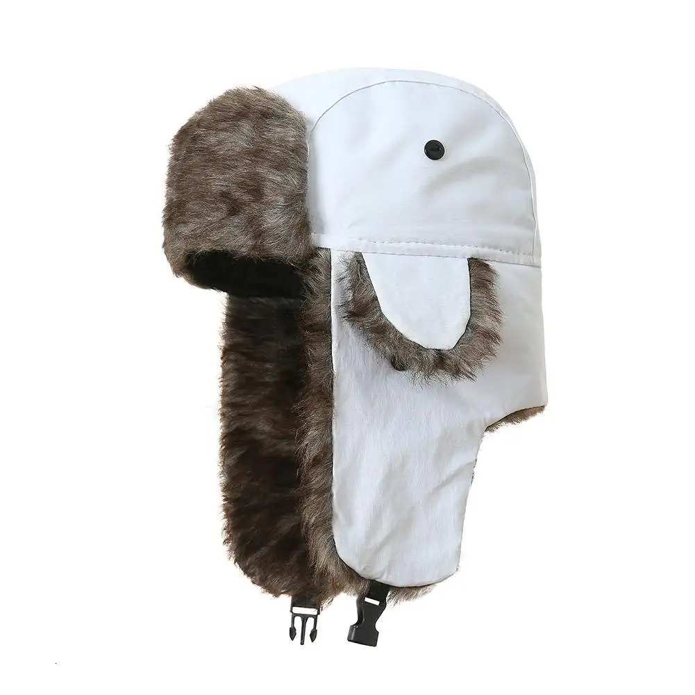 Mens Womens Russian Hats Hunter Bomber Hats Winter Wind Ushaka Hats Artificial Earrings Snowman Ski Hats Ray S2N0 241031