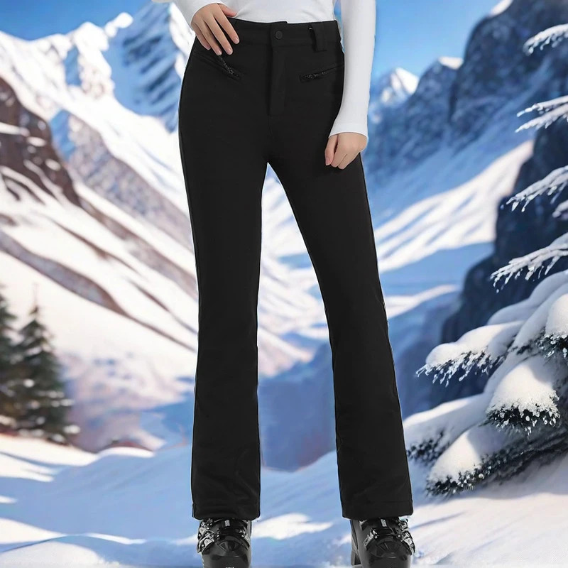 2025 Female Slim Skiing Winter New Waterproof Sweat Pants Mountain Ski Warm Snow Trousers Women High Elasticity Overalls