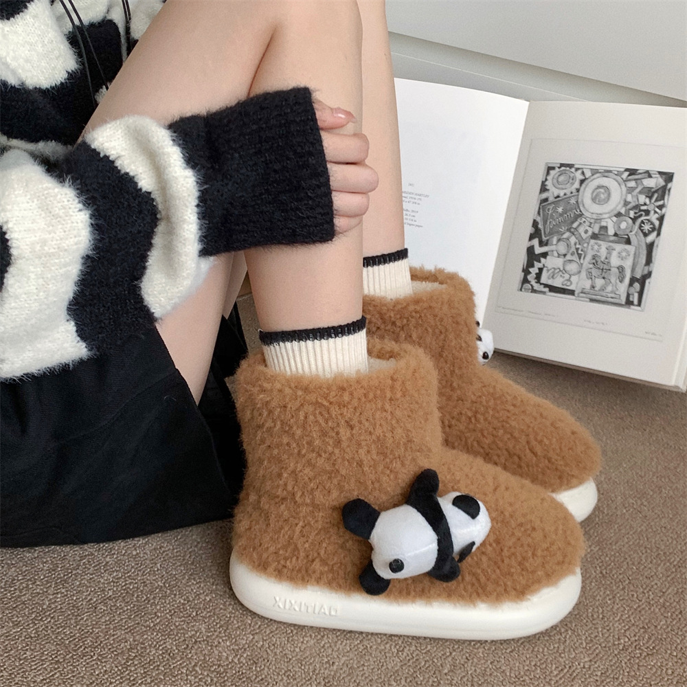 Boots Fashion Planky Bear soft platform casual slippers Classic mini boots Super Snow boots short medium platform warm shoes Sheepskin chestnut outdoo