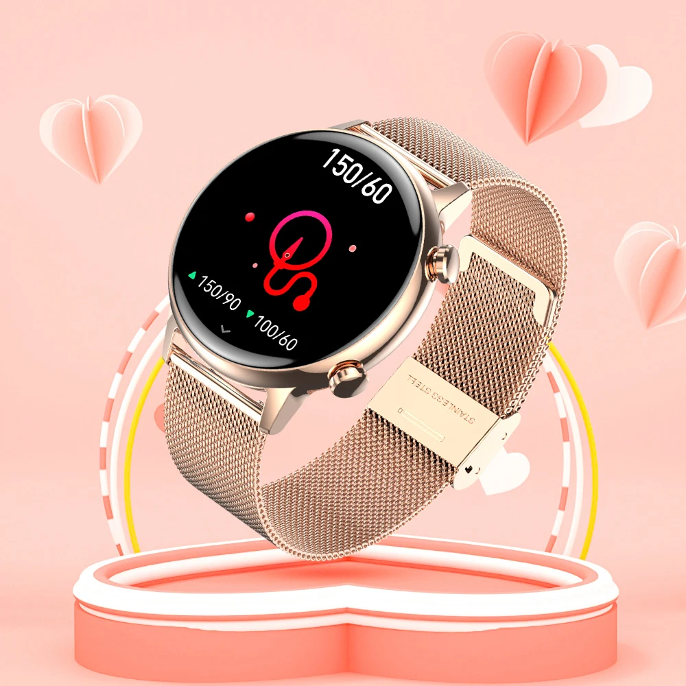 HK39 Smart Watch Women Small With Whatsapp IP68 Waterproof AMOLED 360*360 HD Screen Blood Pressure Android Ladies NFC Smartwatch