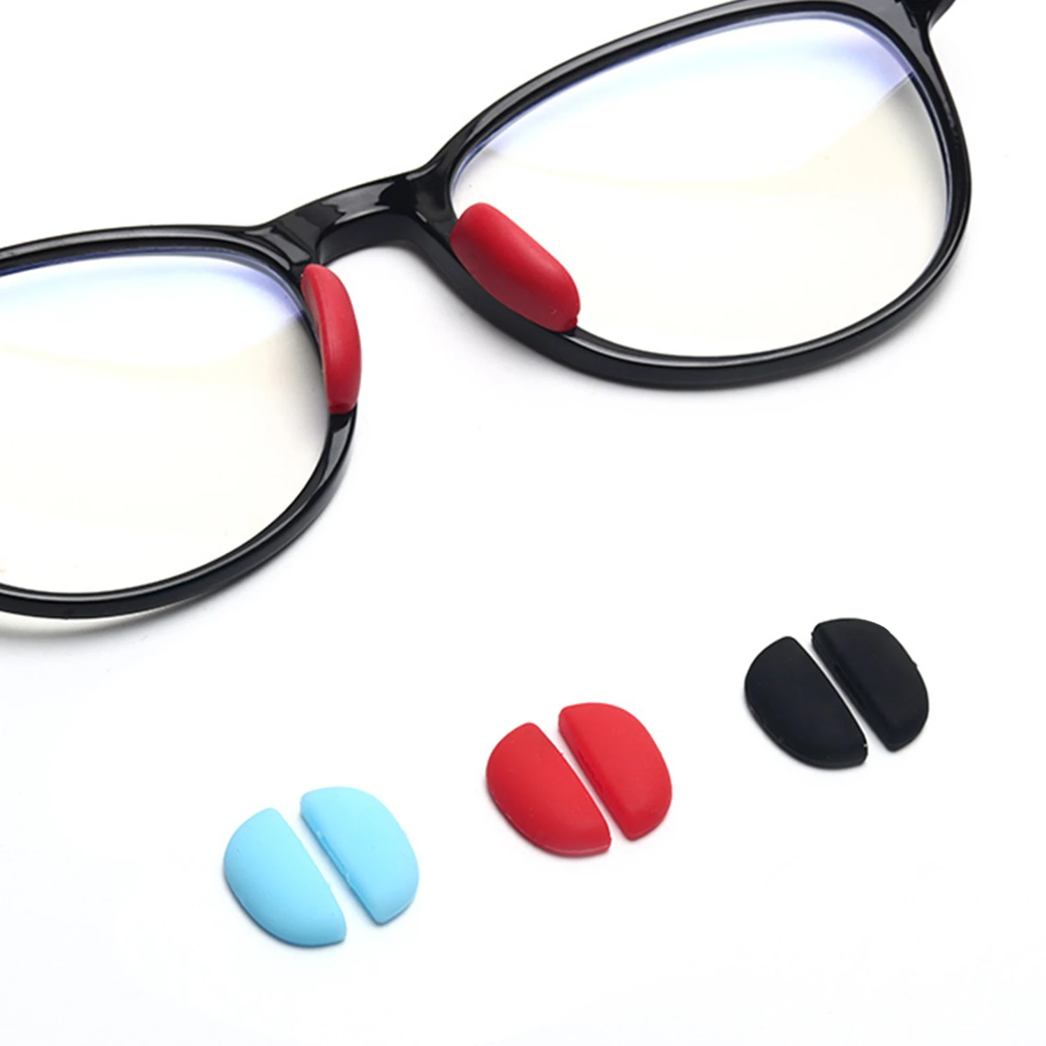 1 pair Anti-slip Silicone Nose Pads For Glasses Push On Nose Pads Repair Tool For Eyeglass Sunglasses Eyewear Accessories New
