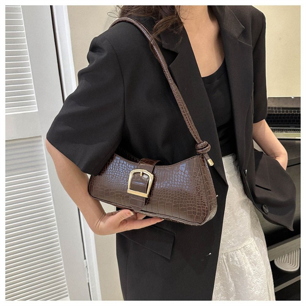 Vintage Handbags For Women Solid PU Leather Hasp Shoulder Crossbody Bag Luxury Designer Ladies Underarm Bags Hobo 2023 Fashion
