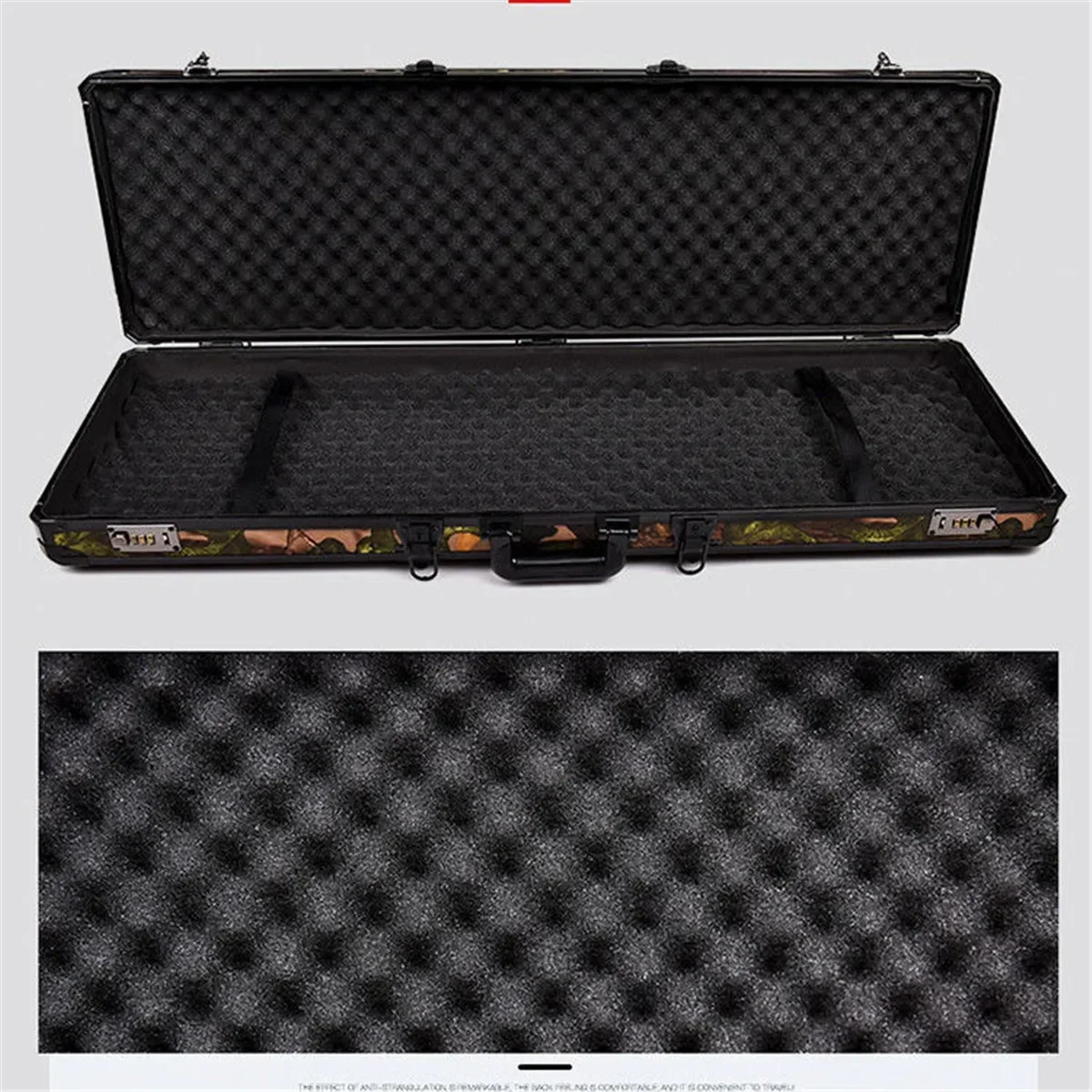Extra Long Aluminum Alloy Tool Box Suitcase Instrument Case Fish Pole Case Equipment Safety Box Storage Box With Sponge