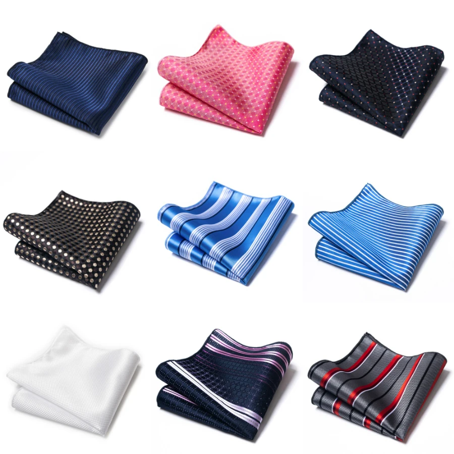 126 Many Color Jacquard Silk Handkerchief Pocket Square hombre Printed Light Blue Performance Shirt Accessories