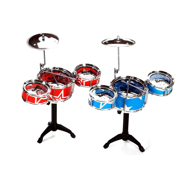 Gift Idea Children Toys Drum Set Boys Girls Play Music Develop Intelligence blue and red for choose + Free shipping