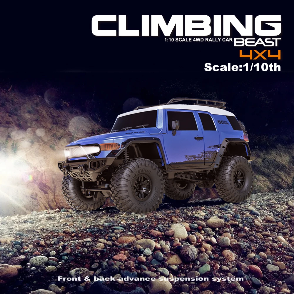1:10 RC Car Truck All-Terrain 15Km/h Off-Road 4WD Remote Control Monster Crawler Recharge Car RC Toys for Boys Kids HB ZP1001