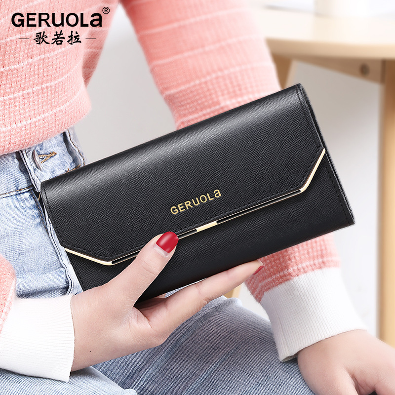 New designer wallet for women, long, large capacity, multi card handheld with leather wallet, mobile phone bag