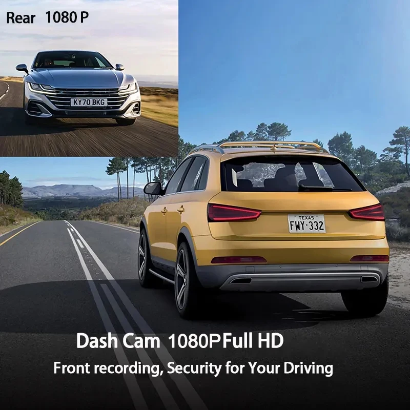 Dash Cam for Cars 1080P 3Inch Touch Screen Car DVR Video Recorder Rear View Camera for Vehicle 24H Parking Monitor Black Box