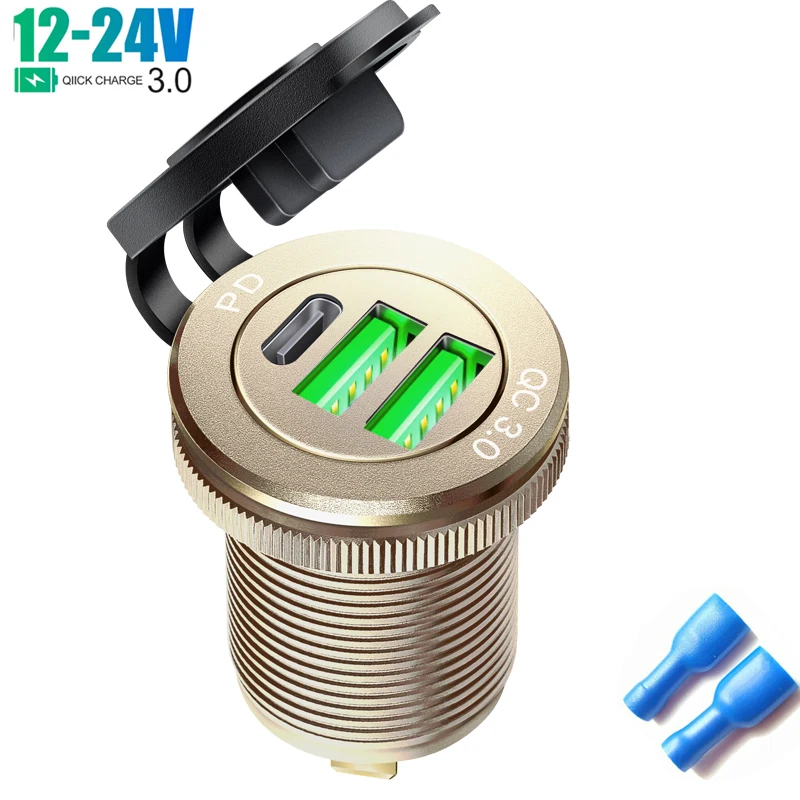 QC 3.0 12v-24v socket charge adapter Usb automotivo car socket quick charger outlet for bmw f20 f10 f30 e39 accessories