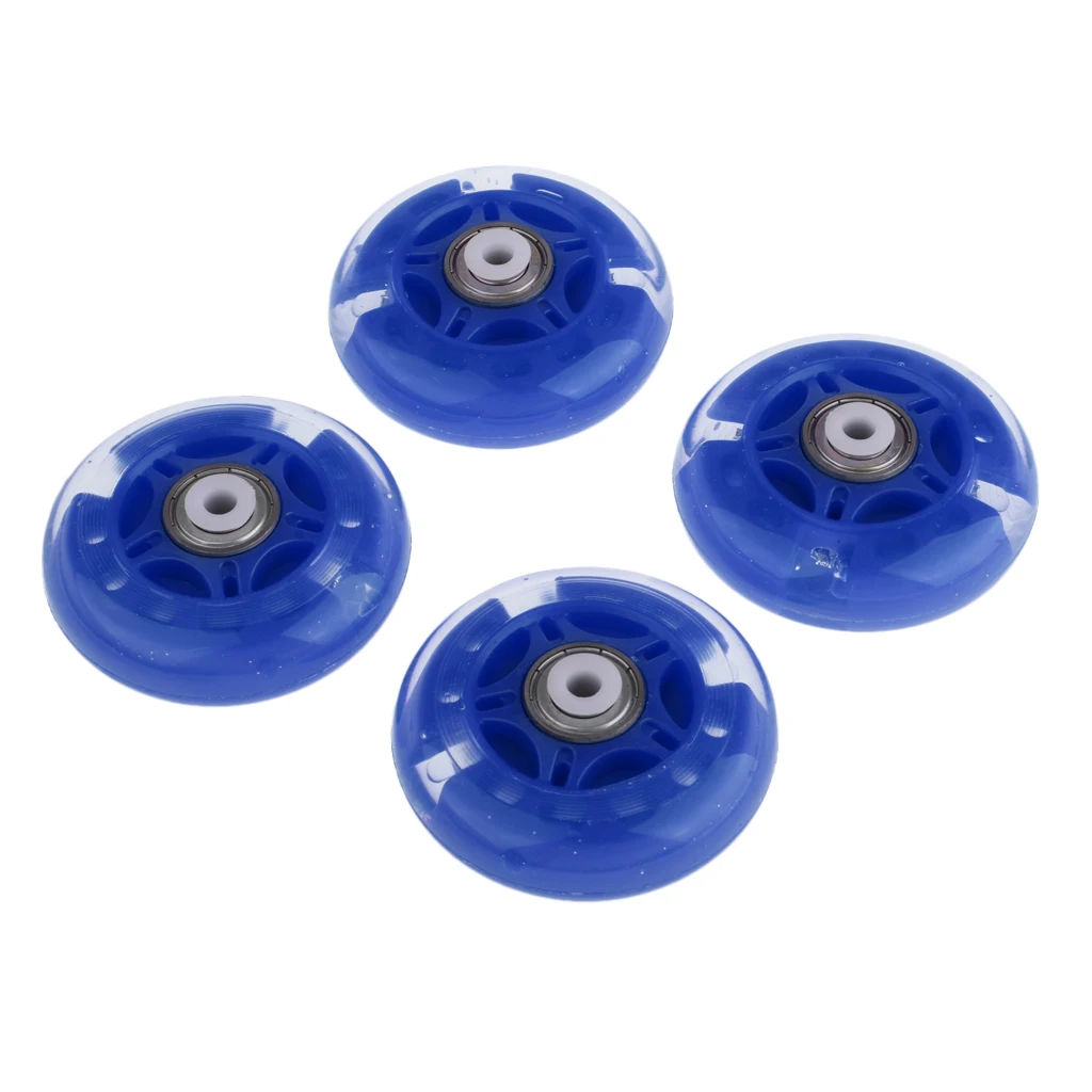 4Pcs Inline Roller Skate Wheels with Bearings, 2.76 x 0.94inch