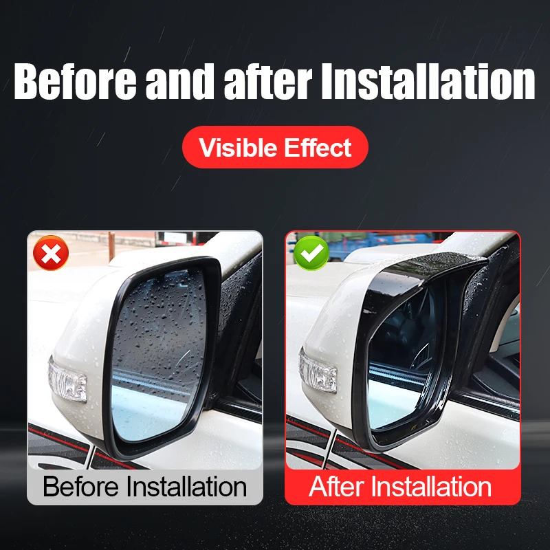2008-2021 For Toyota Land Cruiser Prado 150 200 Lc150 LC200 Rearview Mirror Rainproof Cover Exterior Accessories Rain Eyebrow