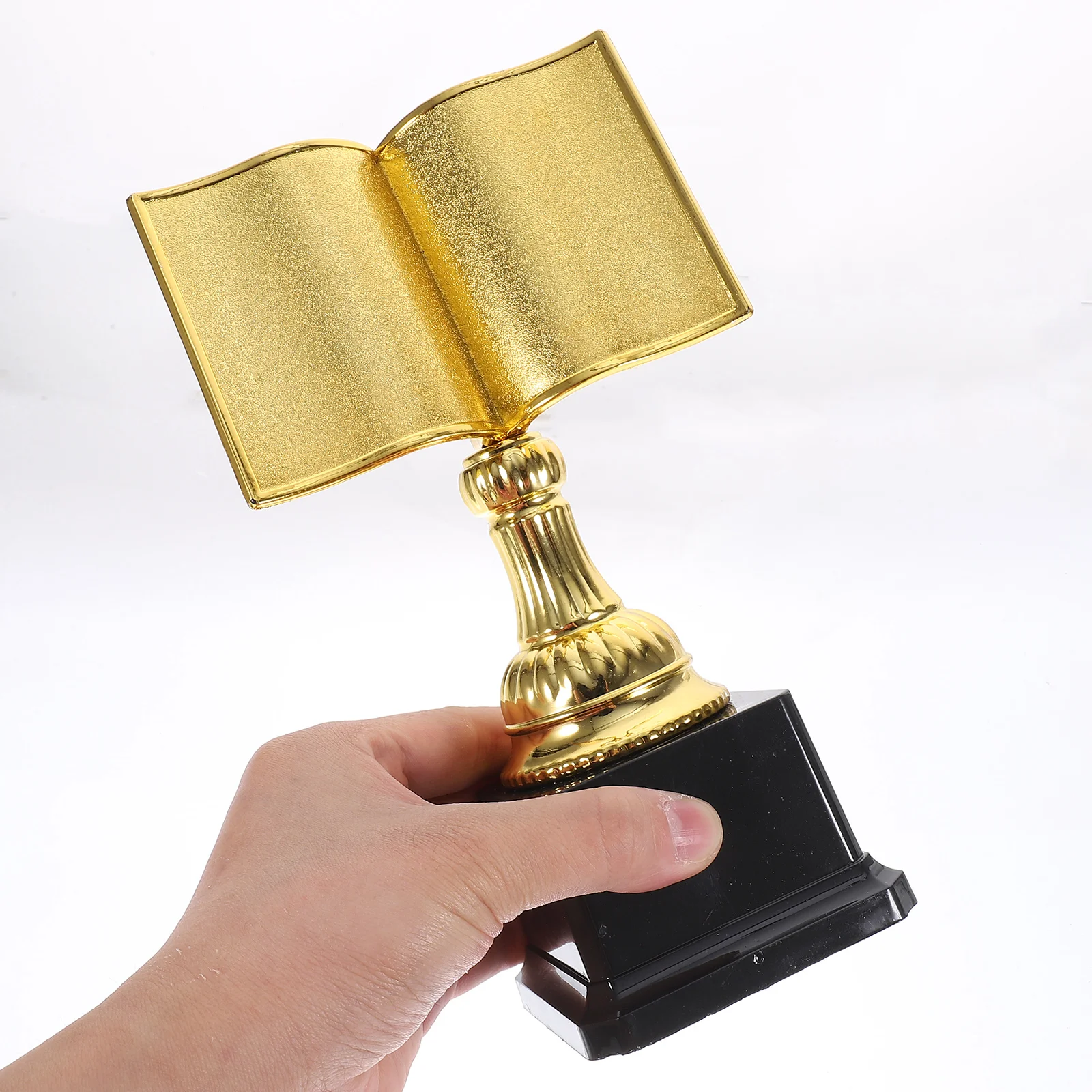 English title: Gold Award Trophy Cups Book Shaped Plastic Trophy Reading Star Trophy First Place Winner Trophies Champion