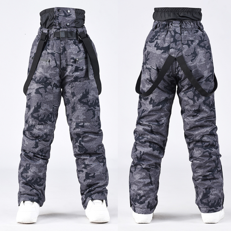 High Quality Outdoor Sport Mountain Snow Trousers Windproof Male Alpine Overalls Costumes Waterproof Warm Men Big Ski Pants