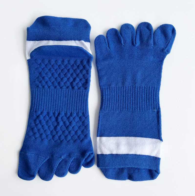 1/5 Pairs Man Boat Toe Cotton Striped Compression Breathable Sweat-Absorbing Elastic Endurable Boy 5 Finger Ankle LX241102