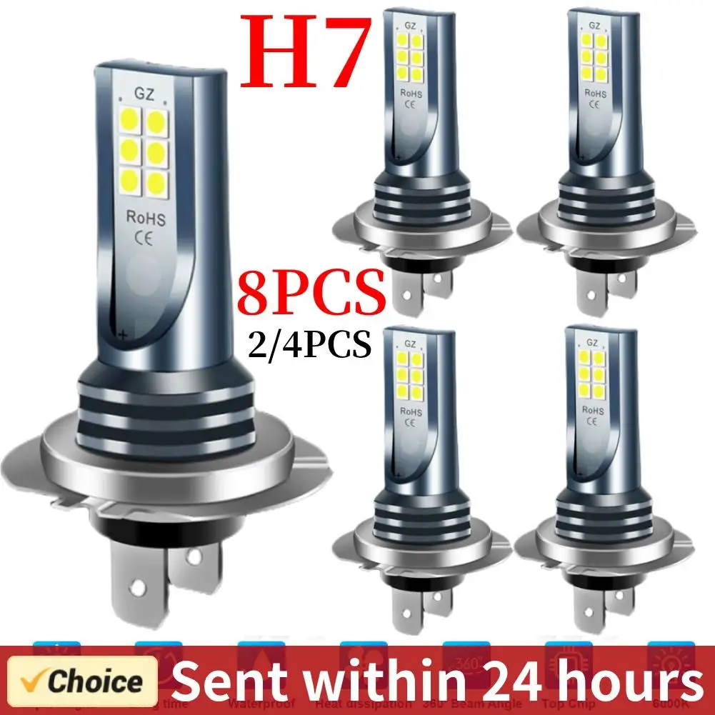 H7 LED Headlight Bulb 30000LM Car Fog Light Bulb 6000K Car High Low Beam IP67 Waterproof Super Bright White for Automobile Parts