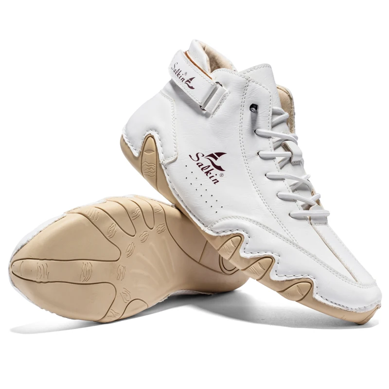 Outdoor Men's Hiking Sneakers: Soft Leather, 8 Colors, Unisex, Big Sizes to 48