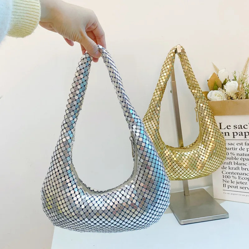 Soft womens evening bag zipper glitter small clutch womens party wedding handbag wallet 241031