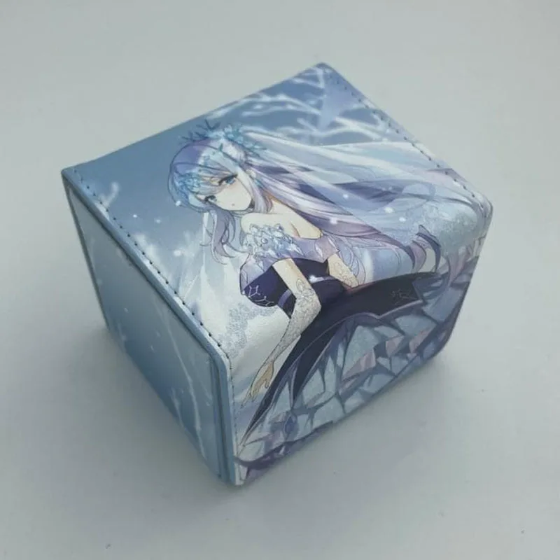 Yugioh Agel of the Icejade Deck Box Yu-Gi-Oh! TCG OCG PTCG Trading Cards Protector Case Pu Leather Storage Box 100+