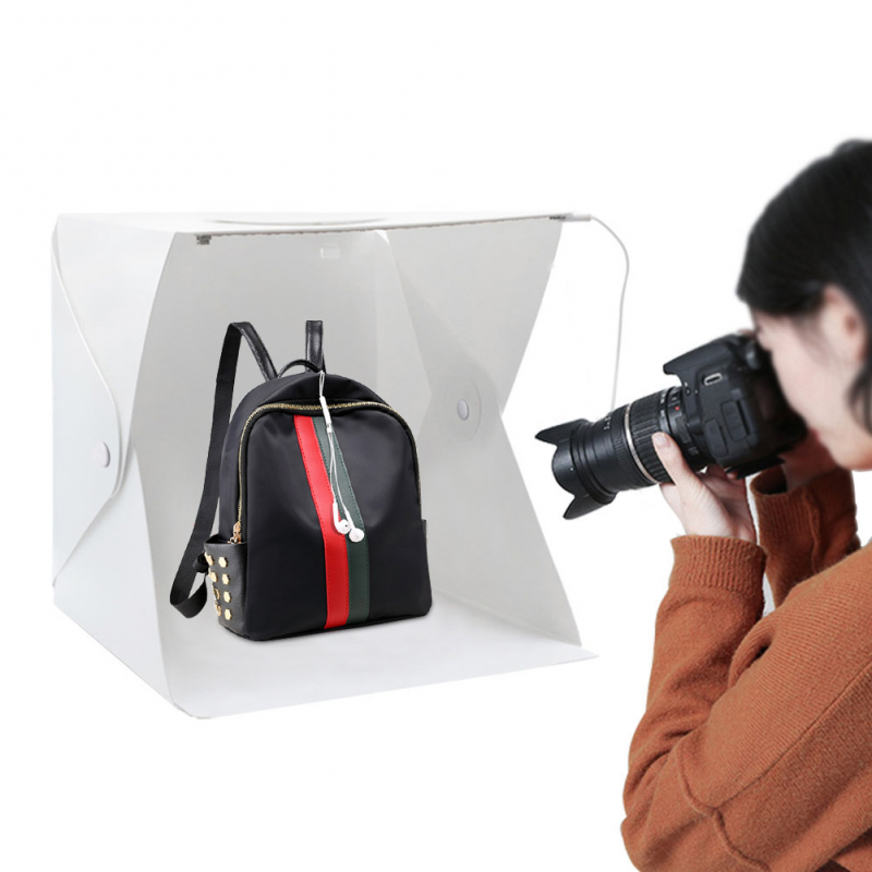 Portable Photobox Folding Light Box Photography Photo Studio Kits LED Backlight Top Opening Products Camera Shooting Photo Box