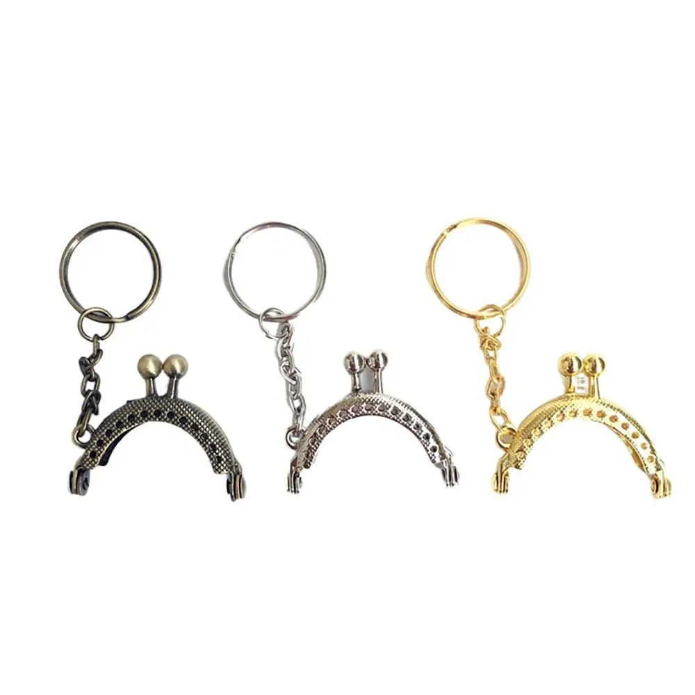 4cm Purse Vintage Mini Clasp Frame Bag Kiss Clasp Lock Metal Purse Frame for DIY Craft Purse Bag Making smile