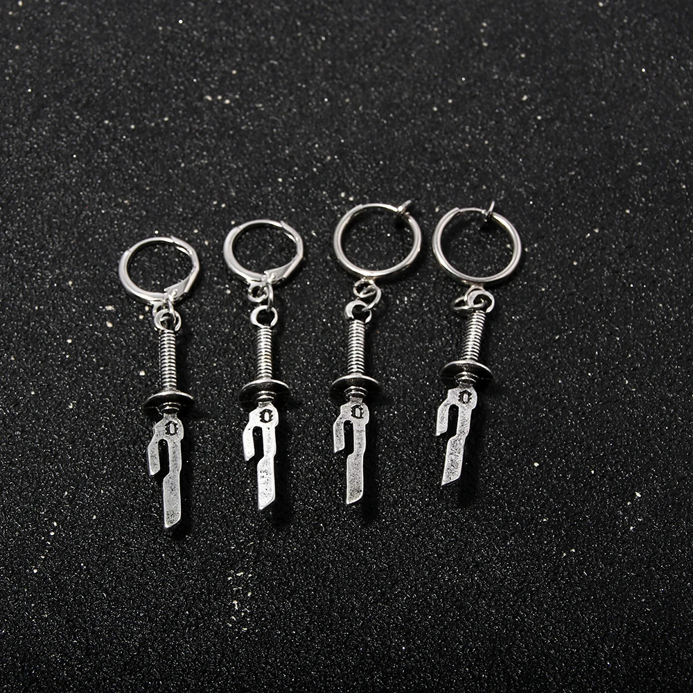 Anime Jujutsu Kaisen Earrings Toji Fushiguro Cosplay Ear Clip For Women Inverted Spear of Heaven Earrings Hip Hop Jewelry Gift