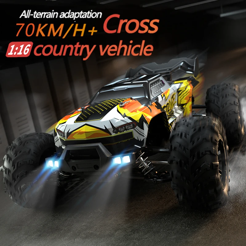 RC Car High Speed Remote Control Car LED Headlight Strong Shock-Absorbing Long Endurance With Adapt To All-Terrain 4WD Kid Toys