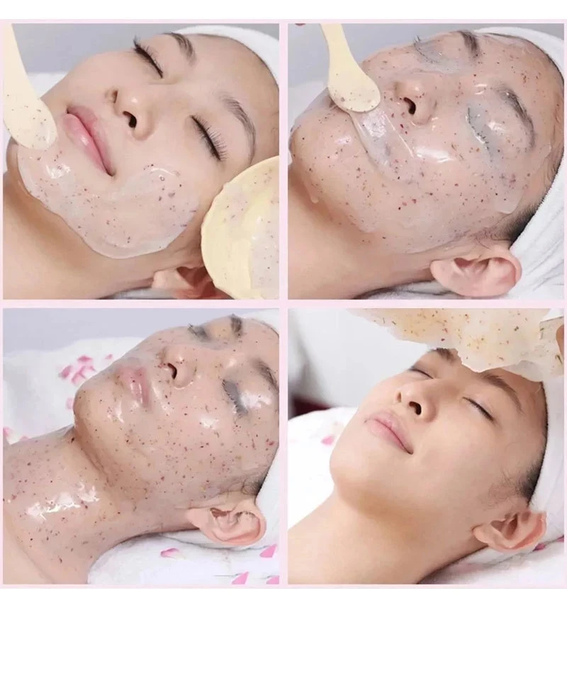 350g Hydrating Brightening 24K Gold Soft Mask Powder Rose Petal Crystal Jelly Mask Powder Antiage Skin Care Dropshipping