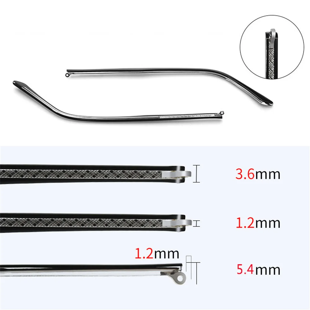 1 Pair Glasses Temples Replacement Metal Sunglasses Arm Eyeglasses Replacement Leg Eyewear Alloy Rod Repair Acces Hypoallergenic