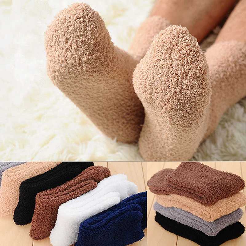 Winter Warm Thicken Fluffy Men Soft Elastic Coral Velvet Towel Sock Unisex Thermal Cozy Floor Sleeping Socken Dropshipping LX241102