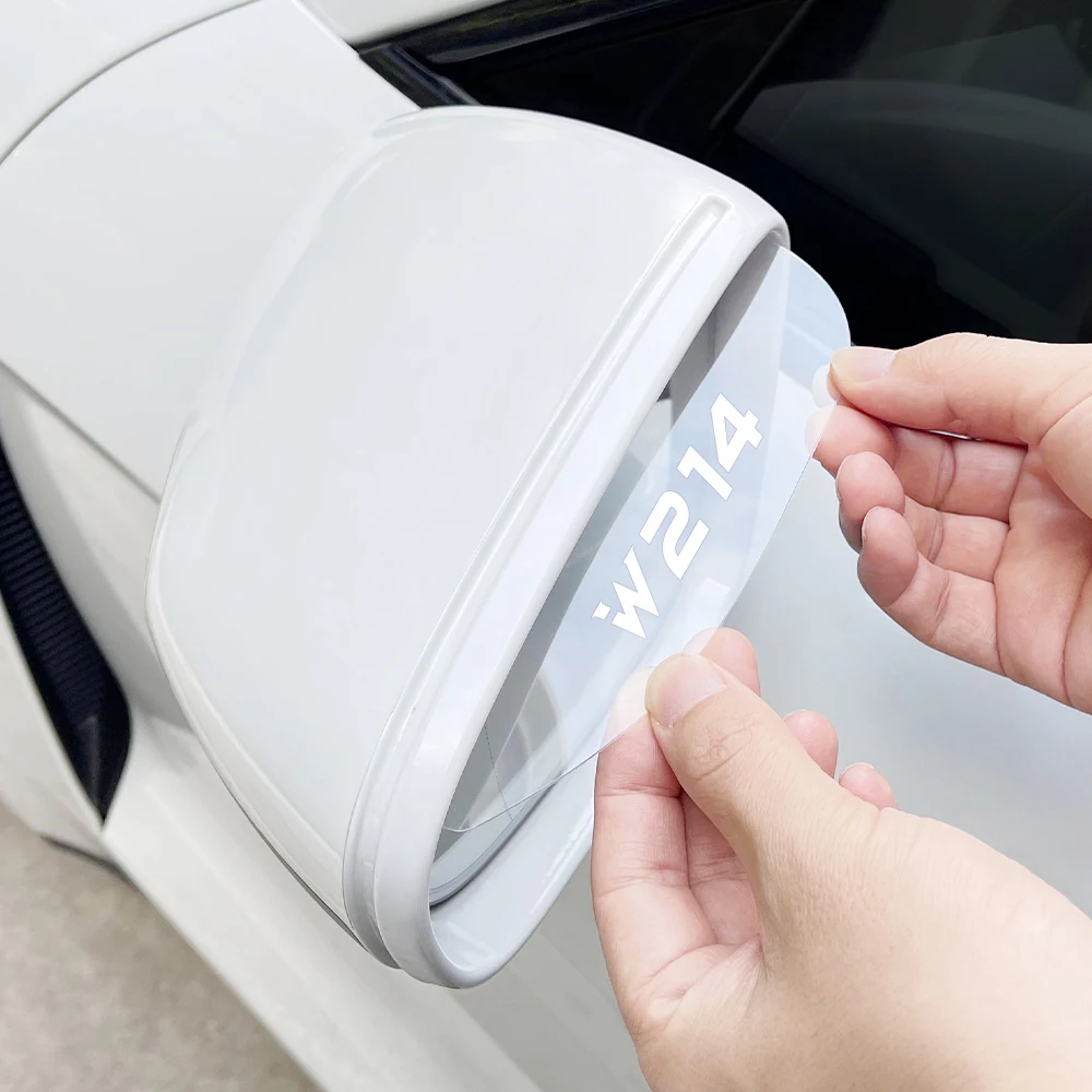 Car Transparent Rearview Mirror Rain Eyebrow Cover For Mercedes Benz W124 W203 W204 Slk R171 R170 Cla Sl Slc C B E A S Class