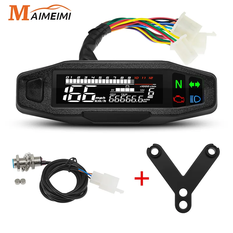 Moto Dashboard Digital Motorcycle Speedometer For Russian KR200 Speed Gauge Odo-meter Tacho Meter Motorcycle Accessories 8-16V