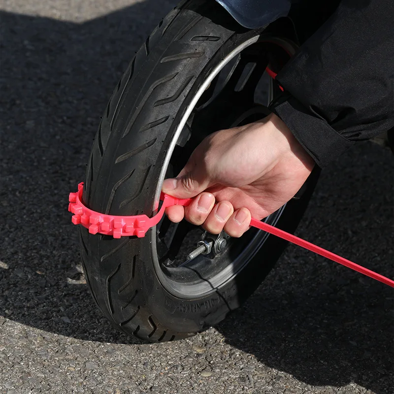 Car Anti-slip Tie Emergency Safety Belt Snow Chains for Winter Tyres Reusable Ties Motorcycle Car Bike Wheel Tire Chain
