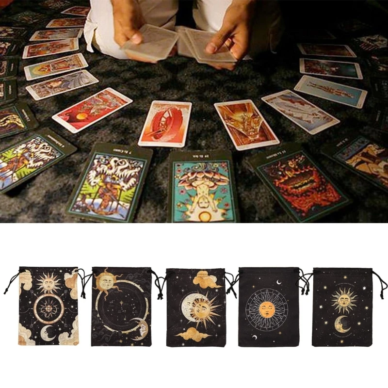 Mini Drawstring Bag Flannelette Jewelry Dices Board Game Cards Bag Gift Pouches Packaging Tarots Storage Bag