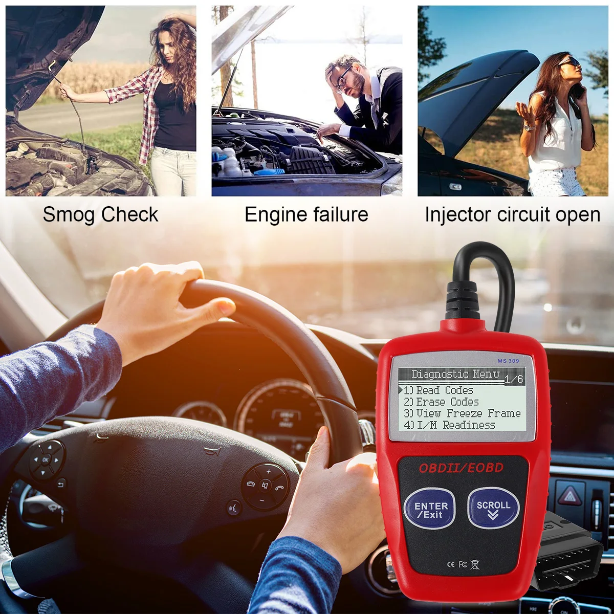 Professional Car Scanner Fault Code Reader I/M Accurate Engine Diagnostic Scanner Multifunctional Scanner Read&Erase Fault Code