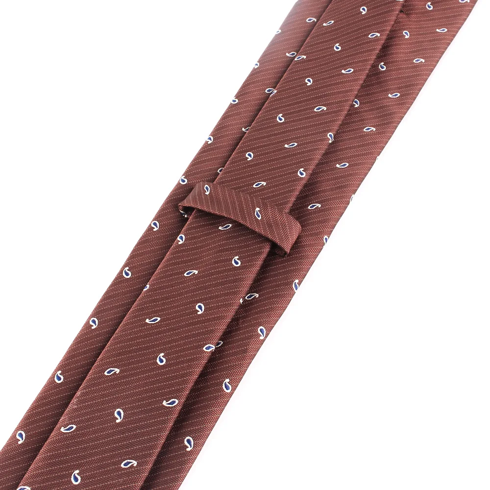 Wedding Tie For Men Women Brown Color Neck Tie For Party Jacquard Neckties Adult Coffee Pattern Neck Ties For Groomsmen Gifts