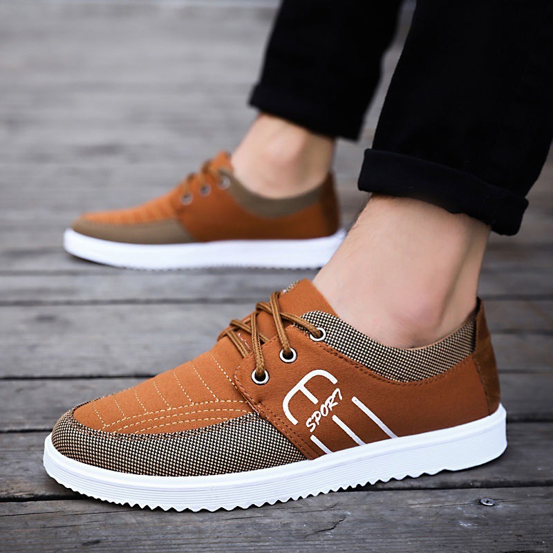 Hot Men's Brand Canvas Shoes Lightweight Sneakers Autumn Men Breathable Vulcanized Lace Up Work Footwear Man Drive Shoe 9d9cd