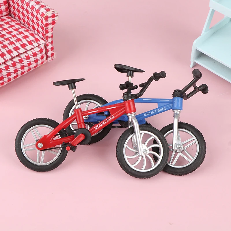 1pc Retro Alloy Mini Finger BMX Bicycle Assembly Bike Model Toys Gadgets Gift Toys Model Mini Portable Bike For Kid