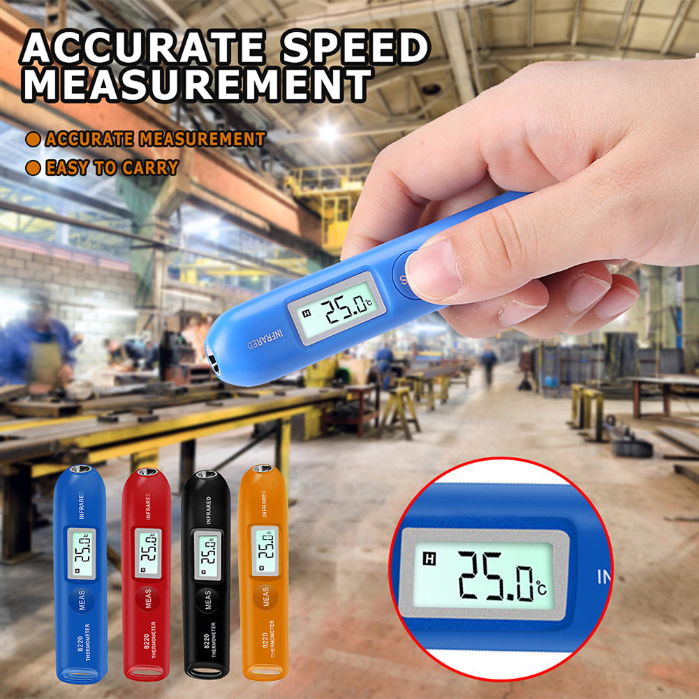 8220 Industrial Pyrometer Mini Digital Infrared Thermometer For Kitchen BBQ Frying Cooking IR Laser Temp Non-Contact -50~220°C