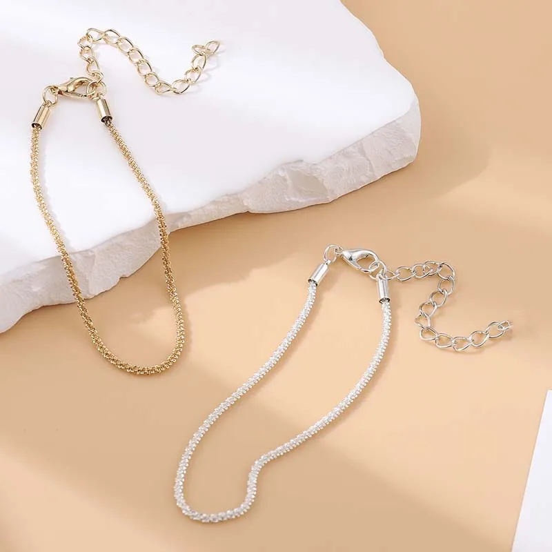 2023 New Silver Colour Sparkling Gypsophila Bracelet for Women Exquisite Simple Adjustable Chain Bracelet Wedding Jewelry Party