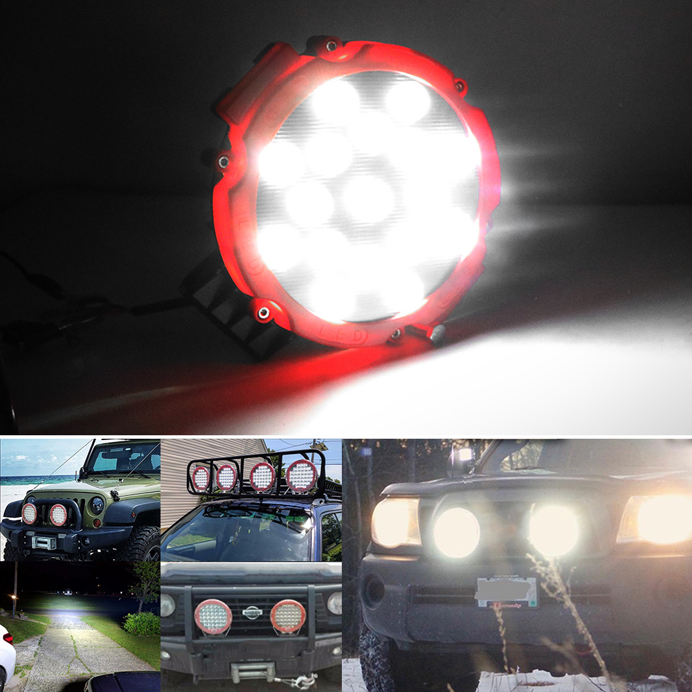 12V 24V 51W Bright LED Light Off Road 4x4 Spotlight Headlight Work Spot Lamp Automotive Car Accessories For Truck JEEP Hummer