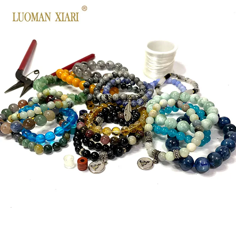 Wholesale 100% Natural Cylinder Peacock Agates Loose Stone Beads For Jewelry Making DIY Bracelet Necklace Accessories 15''