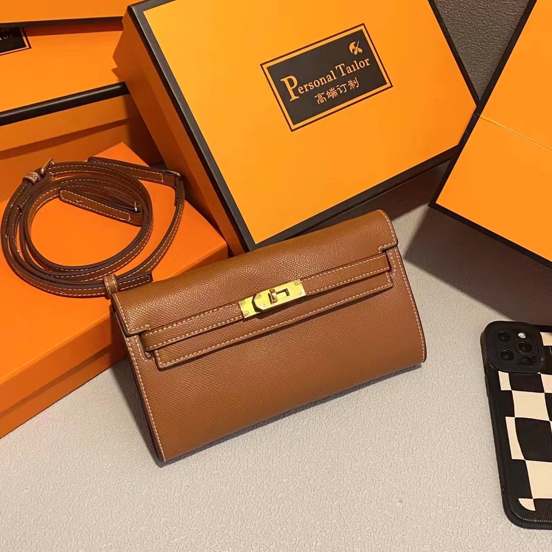 Wallets Bag Hem Long Handbag One Shoulder Slanting Mobile Women Handmade Leather Men Wallet Classic Monogrammed Fashion Purses