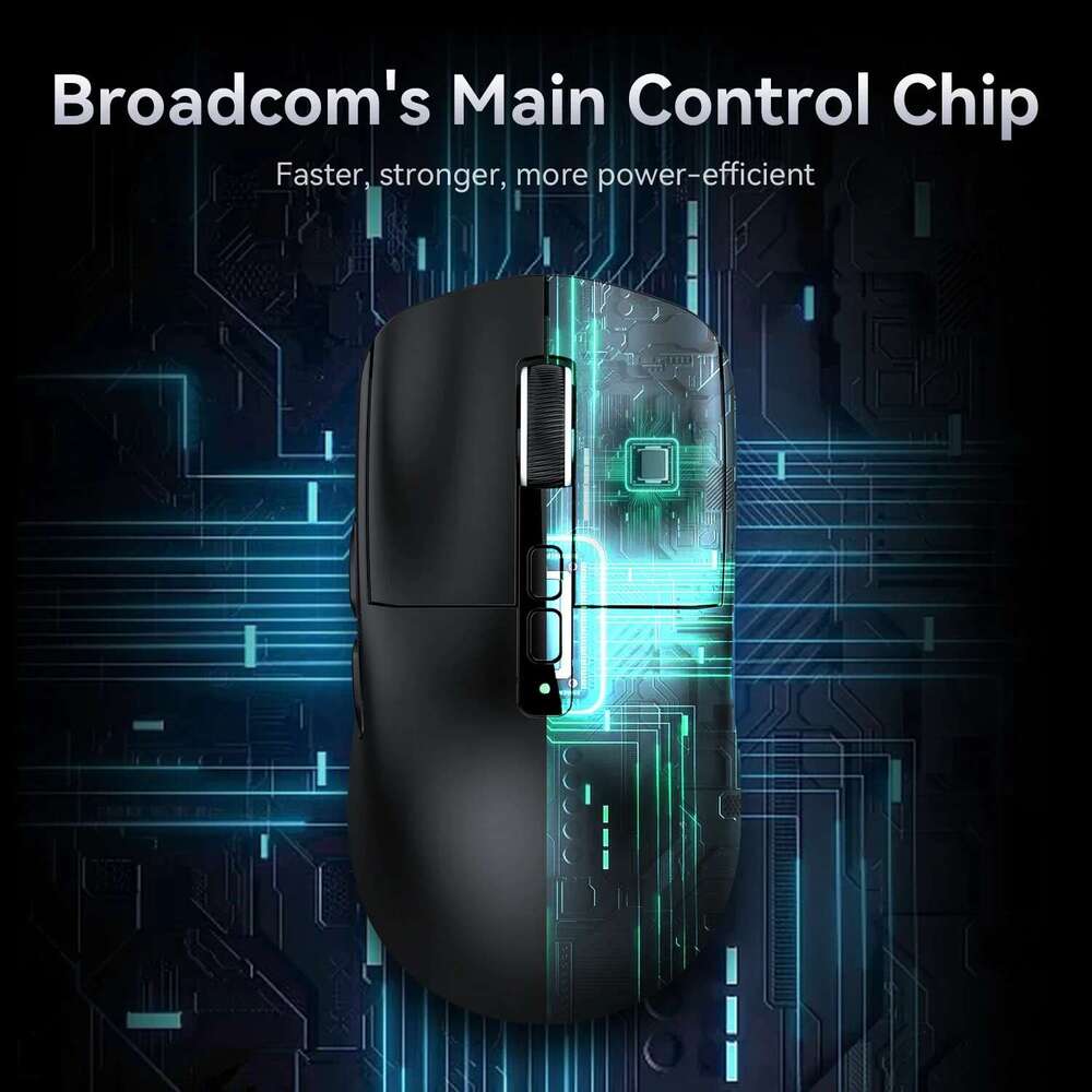 Attack Shark X6 Bluetooth Mouse,PixArt PAW3395,Tri-Mode Connection,RGB Touch Magnetic Charging Base,ro Gaming Mouse
